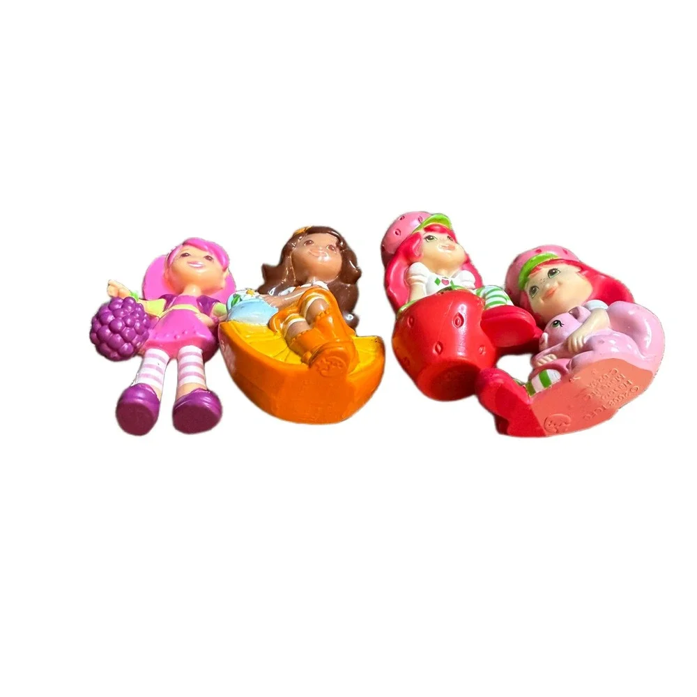 Strawberry Shortcake PVC Mini Figures Lot of 4 Orange Blossom Plum Pudding 2008